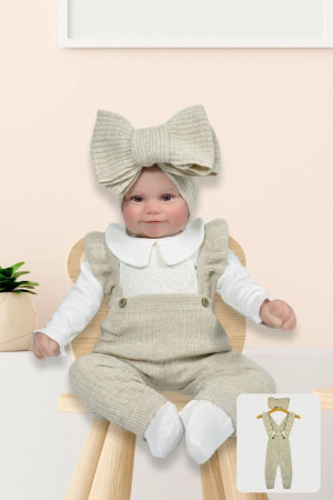 Kız Bebek Askılı Triko Tayt Fırfır Askılı Bandanalı Yenidoğan Tulum Bebek Takımı Kız Bebek Askılı Triko Tayt Fırfır Askılı Bandanalı Yenidoğan Tulum Bebek Takımı