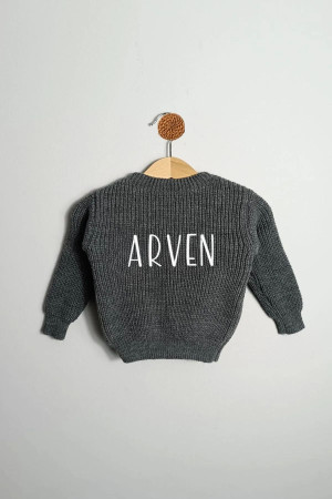 İsim Nakışlı Unisex Triko Kazak