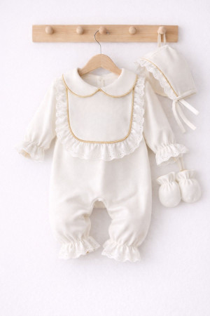 Kız Bebek İsim Nakışlı Yenidoğan Tulum