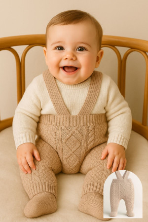 Yenidoğan kız erkek bebek patikli triko tayt