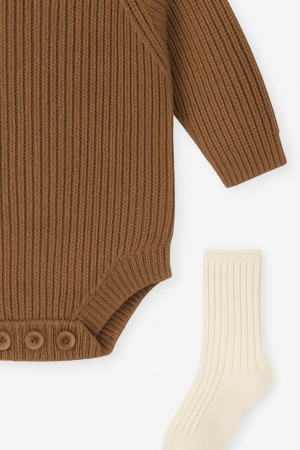 Yenidoğan Triko Romper Tulum Nakışlı