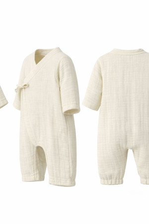 Yenidoğan Bebek Organik Müslin Kimono Tulum