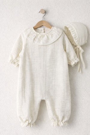 Yenidoğan Bebek Organik Müslin Tulum