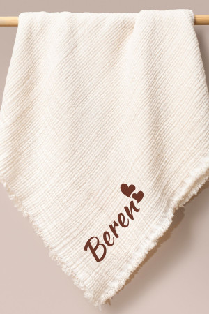 isme özel müslin battaniye